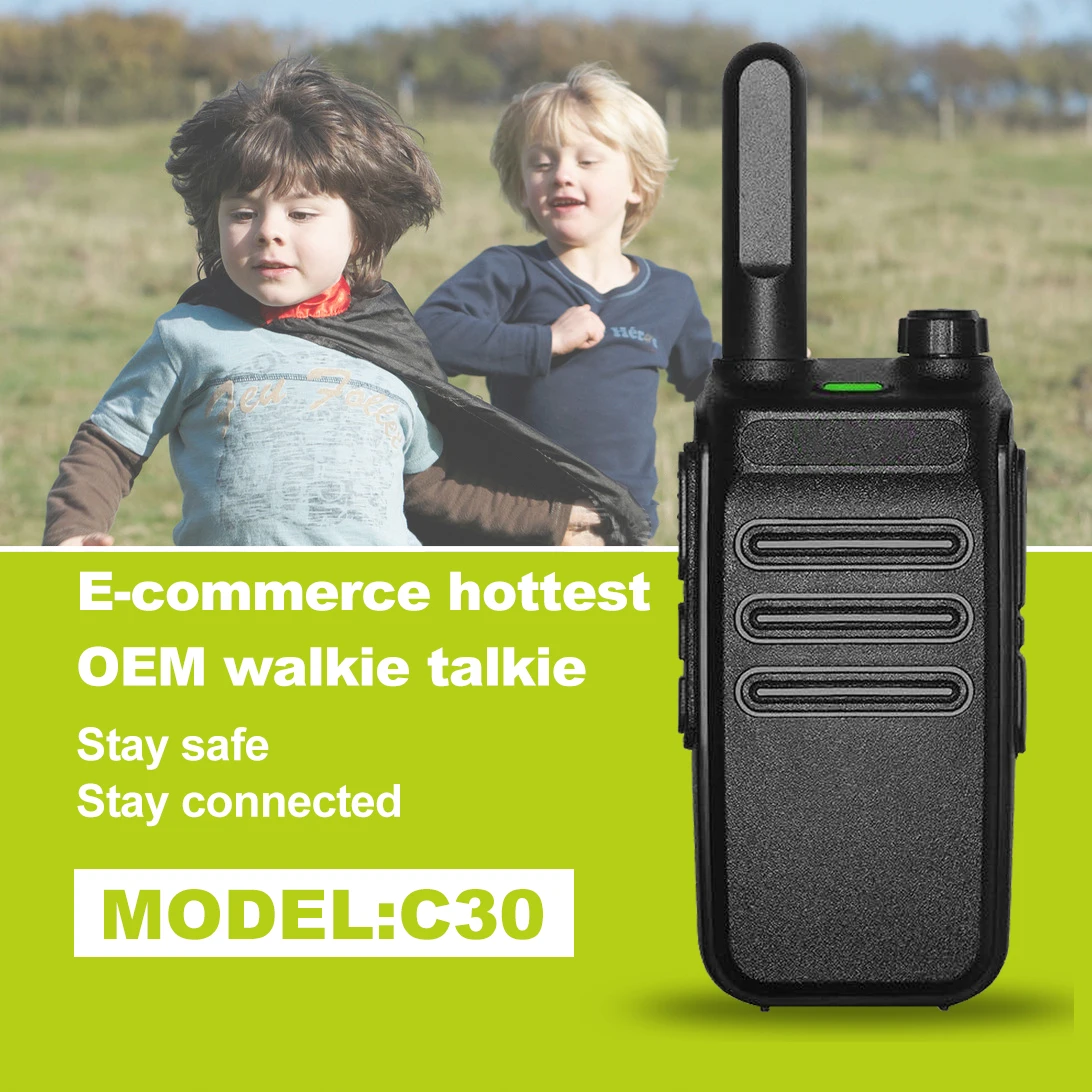 

Security Equipment Mini Handheld 2-Way Radio WLN KD-C30 Portable UHF 400-470MHz Walkie Talkie