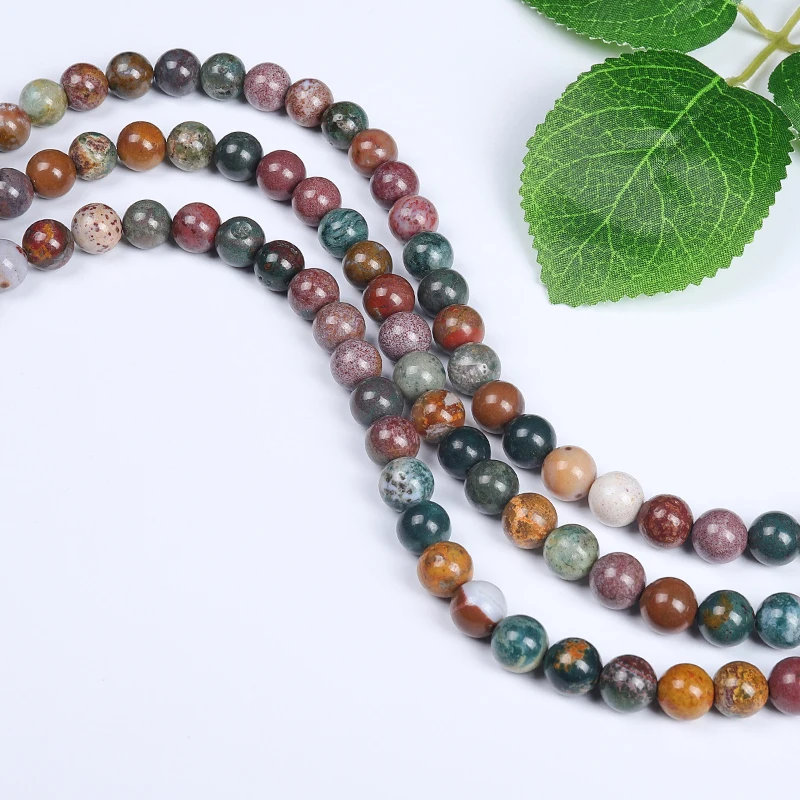 

Wholesale 4/6/8/10/12mm Natural Smooth Ocean Agate Stone beads for DIY Jewelry Making