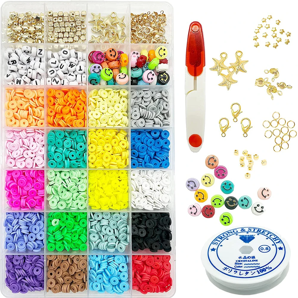 

3858 Pcs 20 Colors Bracelets Jewelry Making Accessories Jewelry Beads Set for DIY Craft, Multicolor