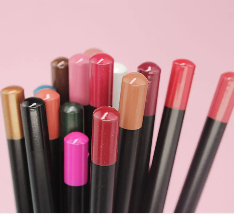 

Lip Liner 3 in 1 Function Private label Eyeliner Available 21 Color Lip Pencil Lipstick No Logo