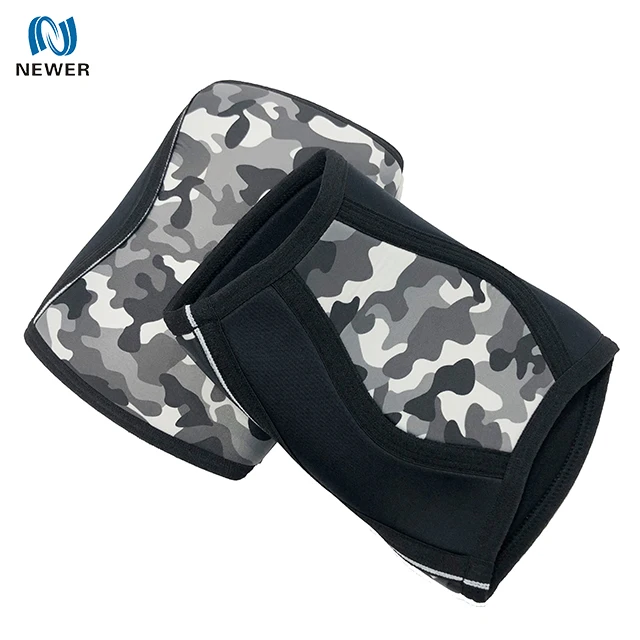 

Wholesale warmer waterproof athletics fitness power lifting weightlifting gym 7mm compression neoprene SCR knee sleeve, Camo