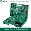Sata US Brand Household Hand Electric Drill Electric Screw Driver 220V Multi Functions Electric Drill Tools Box