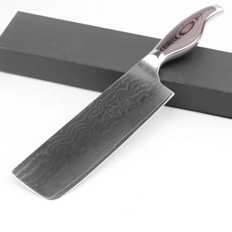 

Super sharp 7 inch Damascus steel chef kitchen knife making german steel santoku knife