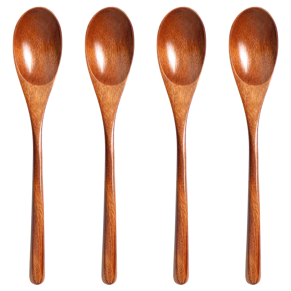 

Eco Friendly Kitchen accessories Mixing and Cooking Wooden Spoon Japanese Long Handle Wood Soup Serving Spoons In Bulk
