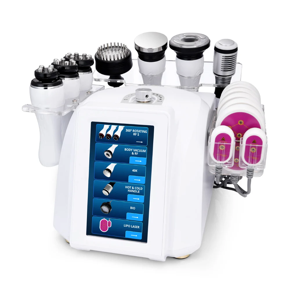 

Professional Ultrasonic Cavitation 40K lipo laser machine vacuum cavitation system Three RF Handles Skin Lifting beauty tools