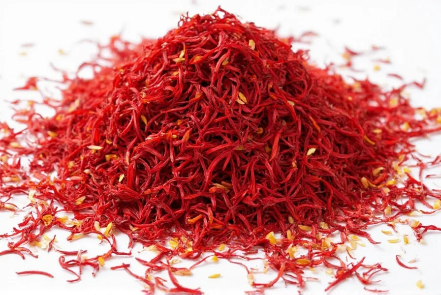 Saffron threads in a glass bowl