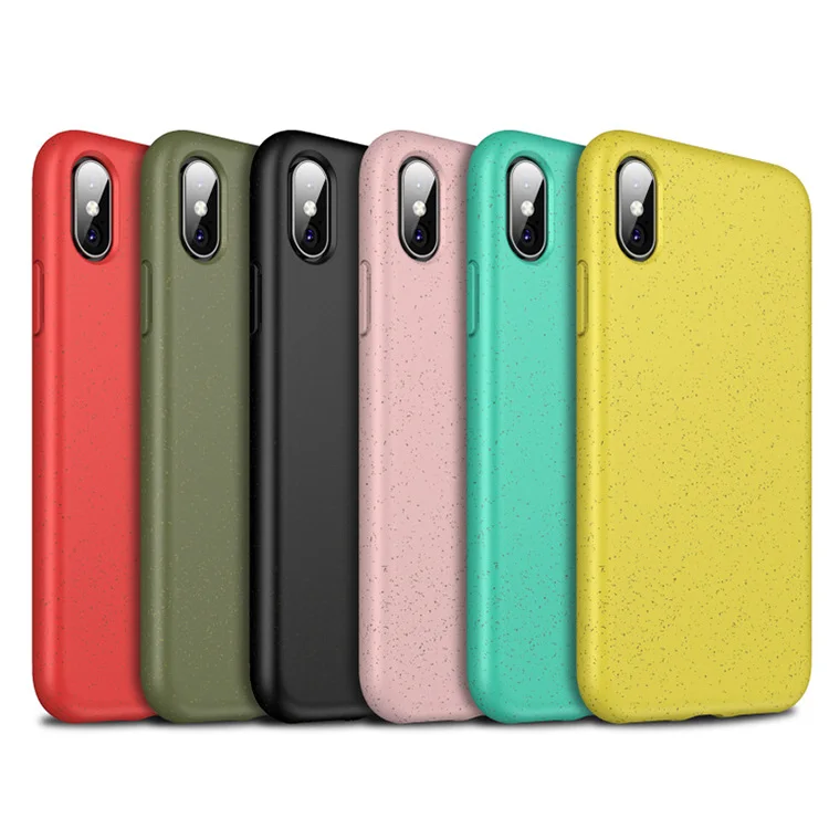 

Biodegradable Eco-Friendly Wheat Straw Recycling Fully Degradable Soft TPU Cell Phone Protective Case for Iphone x xr