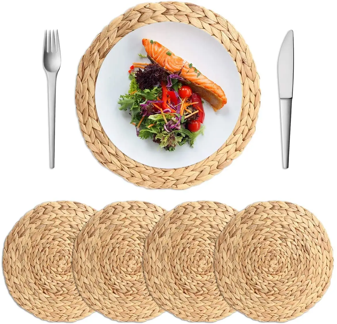 Handmade Natural Woven Water Hyacinth Placemat Round Placemat Buy