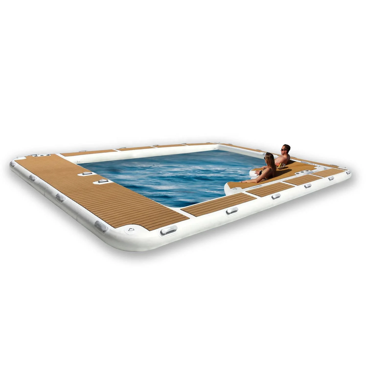 

New sea yacht pool water float inflatable air mattress, Blue or light grey