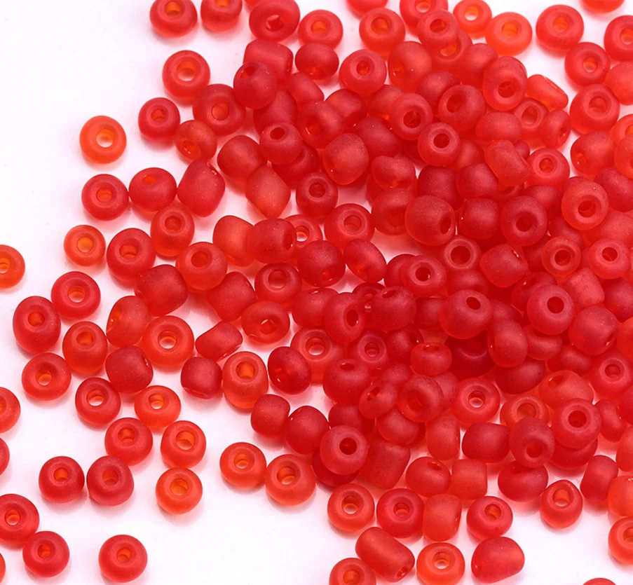 

2020 hot sell DIY JEWELRY 2mm Matte bead round hole and colorful glass seed beads, Color card