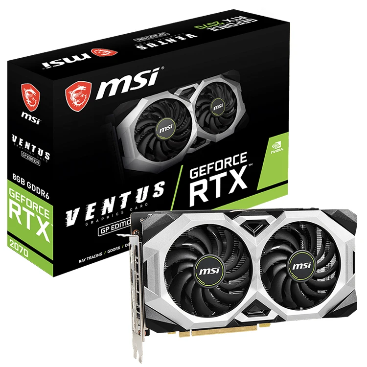 

MSI NVIDIA GeForce RTX 2070 8G GP Gaming Graphics Card with 8GB GDDR6 256-bit Memory Support Ray Tracing