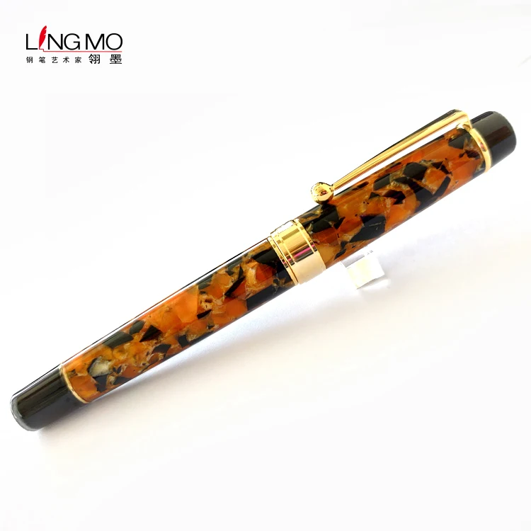 
Shanghai Lingmo 2020 New Acrylic Executive Pen Luxury Calligraphy Fountain Pen OEM Logo 