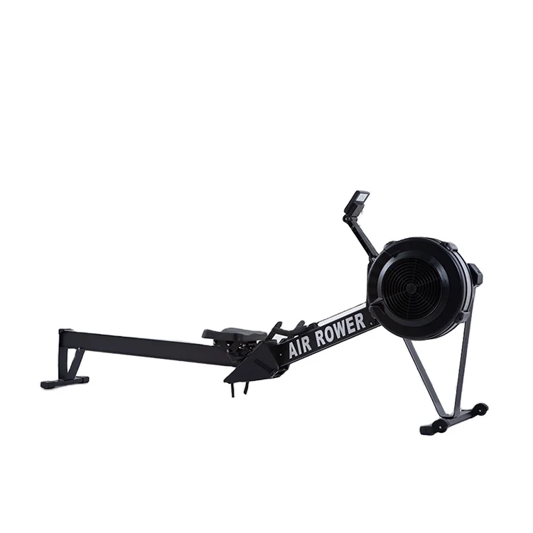 

2021 comercial fitness abs wooden folding water rowing water resistance rowing machine with water tank with monitor, Black