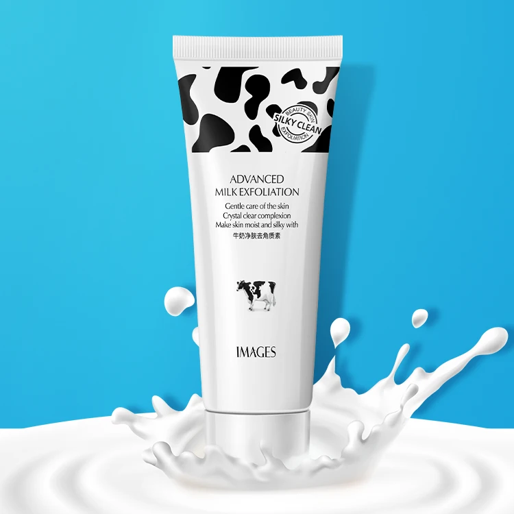 

IMAGES Natural Facial Exfoliator Exfoliating Whitening Brightening milk extract Face Scrub gel