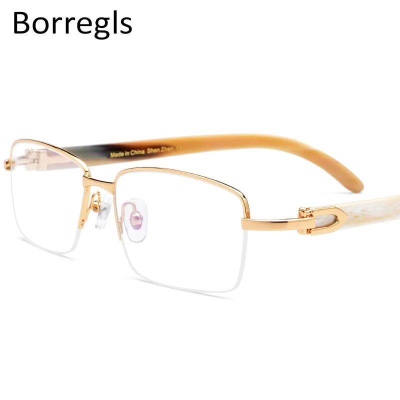 

Borregls Buffalo Horn Glasses Men Square Women Prescription Buffs Eyeglasses Frames Luxury Optical Frames Eyewear 8101027