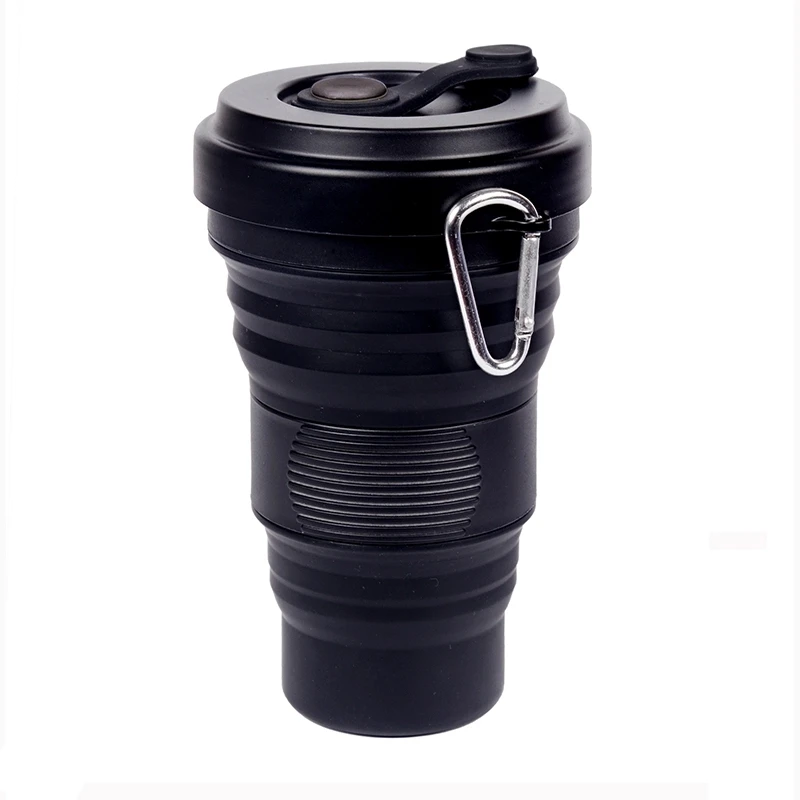 

Collapsible Coffee Cup Foldable Silicone Cup Portable Collapsible Silicone Coffee Cup BPA Free with Lids, Blue /green /pink /orange/grey
