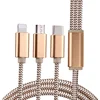 High performance micro 8pin type c 3 in 1 charging usb cable for promotion best for public area charge