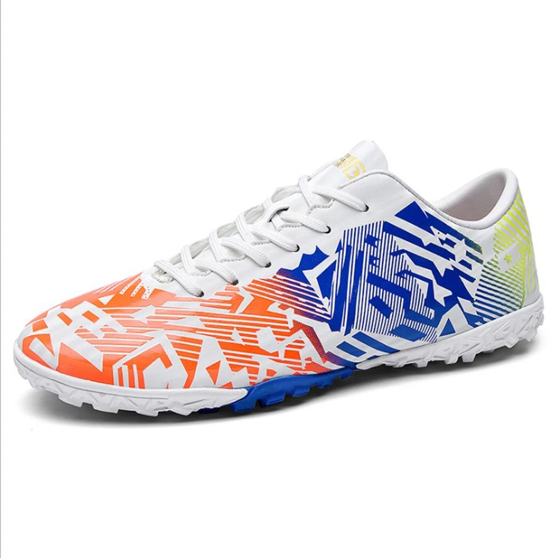 

good quality custom beach turf soccer shoes for kids indoor training shoes, Black,white,green,orange