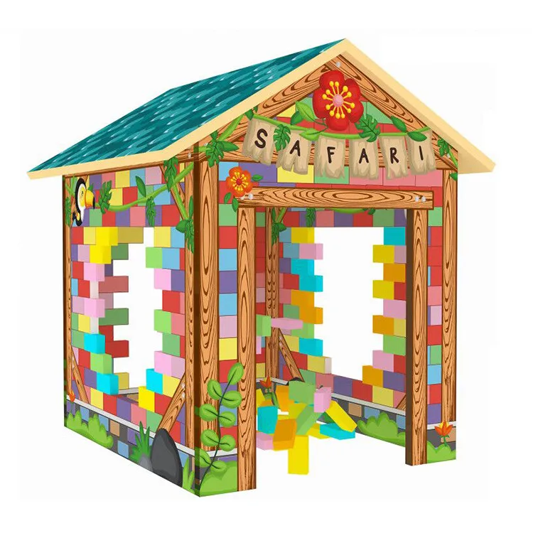 砖房玩具积木儿童游乐场室内积木塑料房子
