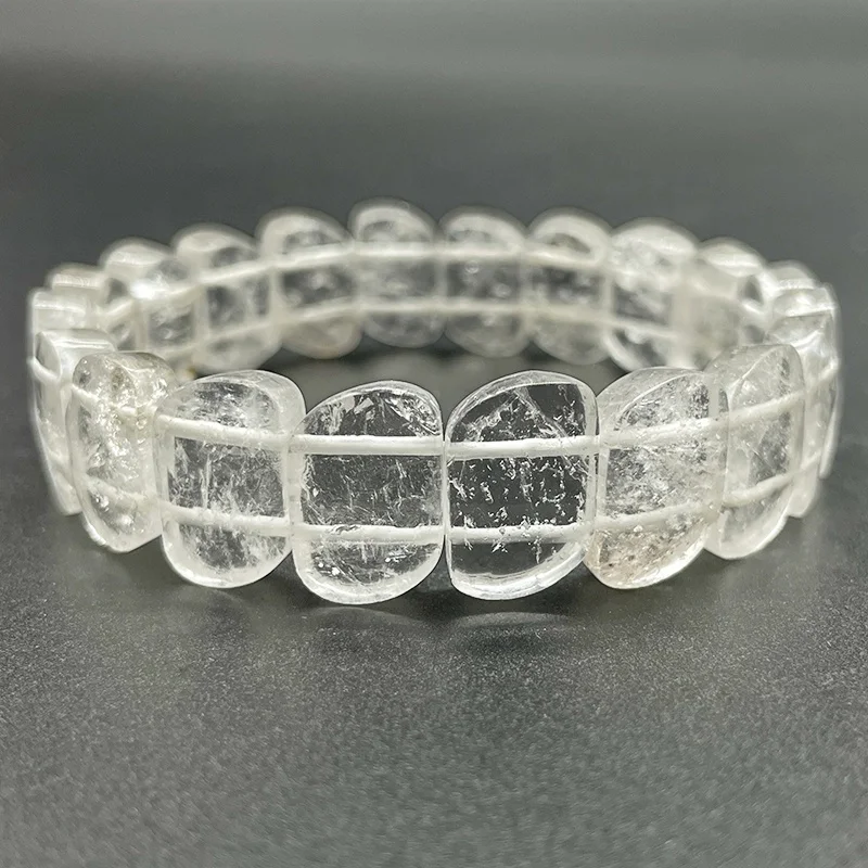 

Wholesale natural handmade gemstone bracelet hand row crystal agate amethyst bracelet oval women men crafts gifts