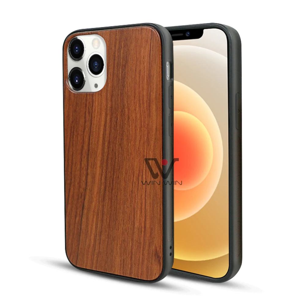 

High Quality TPU PC Bumper Wooden Phone Cases For iPhone 12 13