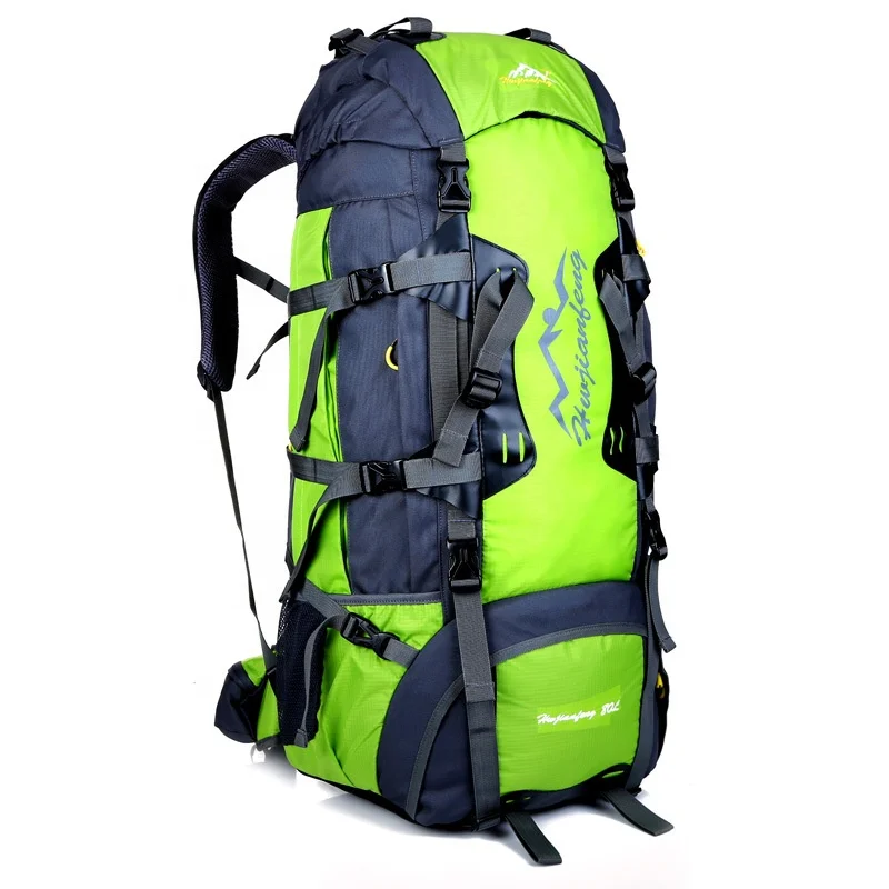 

Free sample 80L travel water-resistant nylon climb bag hiking backpacks, Customized