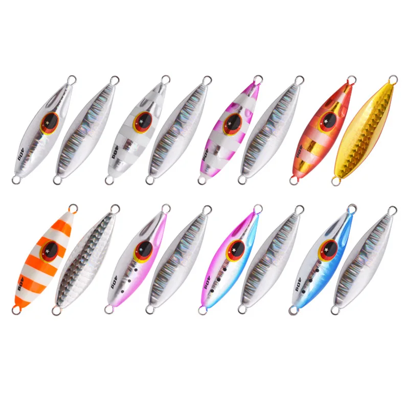 

Jetshark 30g 40g 60g 80g 100g 120g 8 Colors fast sinking Metal Jigging Fishing Lure