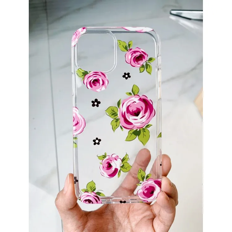 

transparent smart phone case Girls Floral Design Pressed Flower Case For iphone 12, Muti
