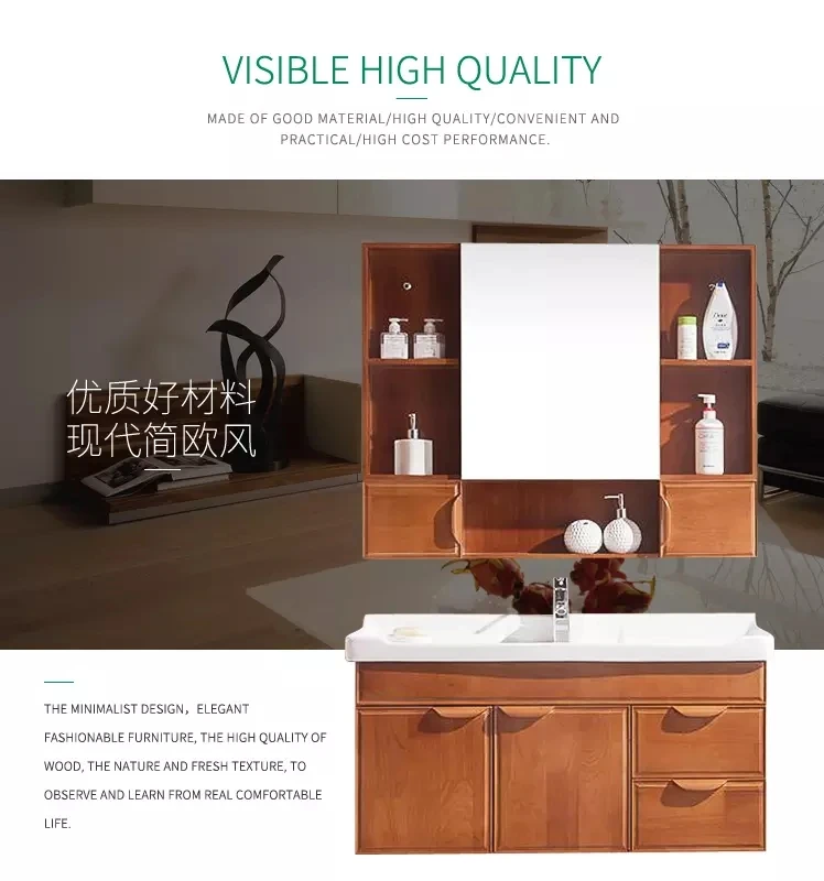 Chinese Cheap Solid Wood Bathroom Wall Cabinet,Wooden Bathroom Vanity