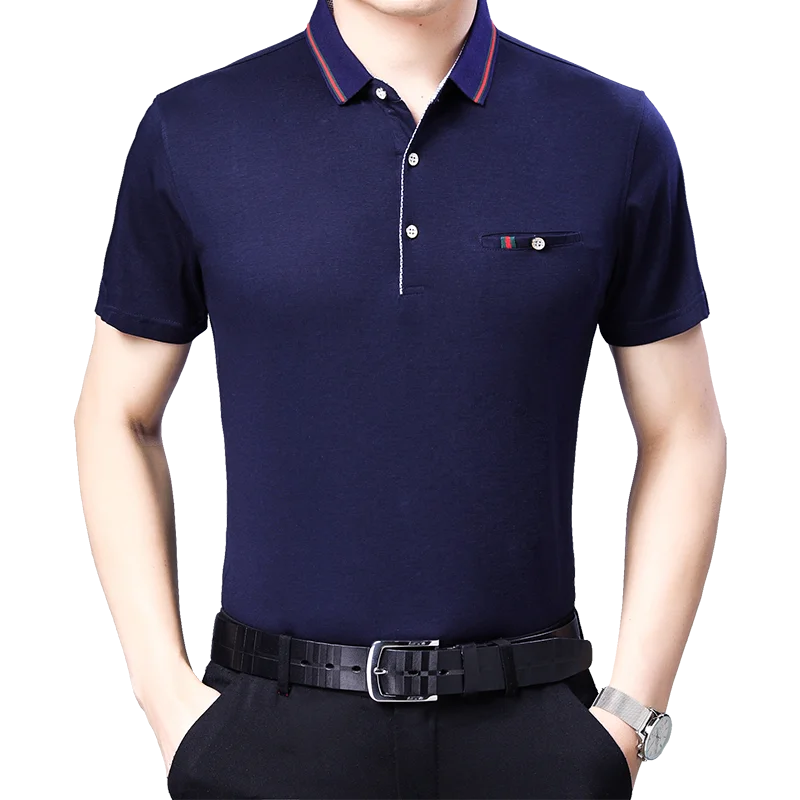 

Luxury high quality summer man short sleeve cotton custom logo embroidery polo shirt