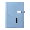 A5 light blue spiral notebook powerbank custom with paper refill with USB drive