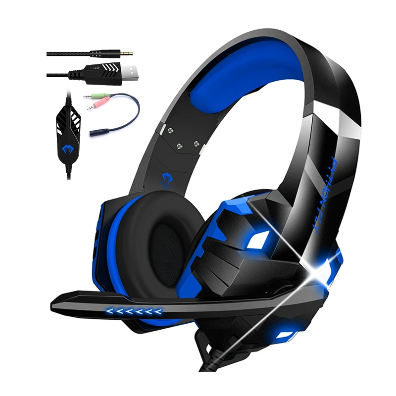 

Free Shipping Earphone audifonos G9000 PC Gaming Headphone Headphones PS4 Game Headset PS5 With Mic Light For Mobile Xbox