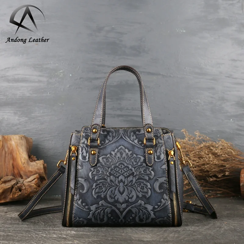 

Andong Handbag for Women Girls Pu Leather Fashion Shoulder Sling Bag Top Handle Bags Handbags Retro