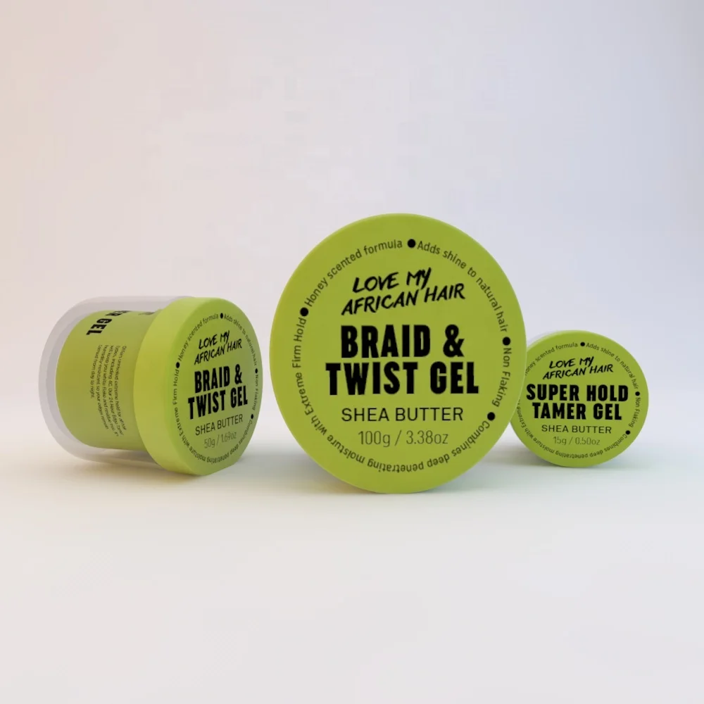 

Professional bottle styling keep style hair spray with high quality african hair Braid &Twist Gel
