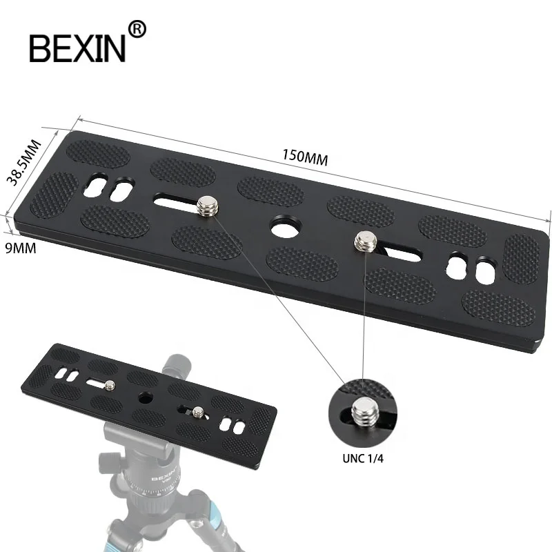 

BEXIN dslr accessories camera base Mount quick release plate adjustable tripod head slider plate for digital video camera