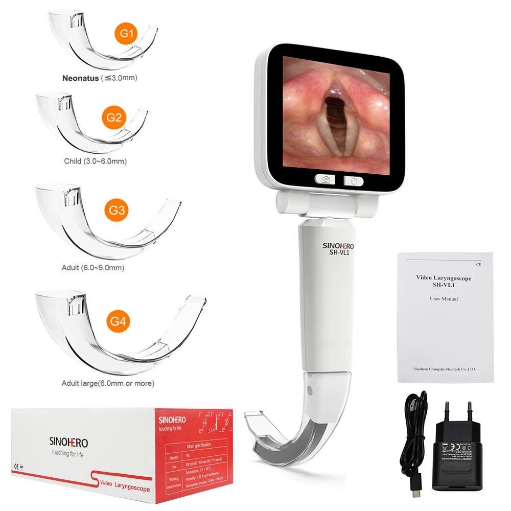 

Laryngoscope Sets Surgical Instruments Video Laryngoscope Set Veterinary Instruments for Human or Veterinary use