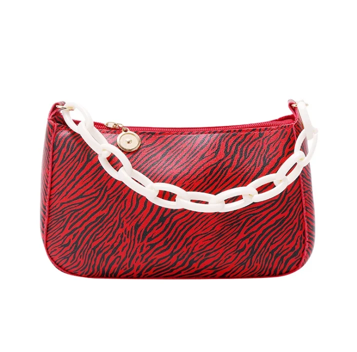 

2021 new chain women's zipper stone cross pillow bag, Customized color