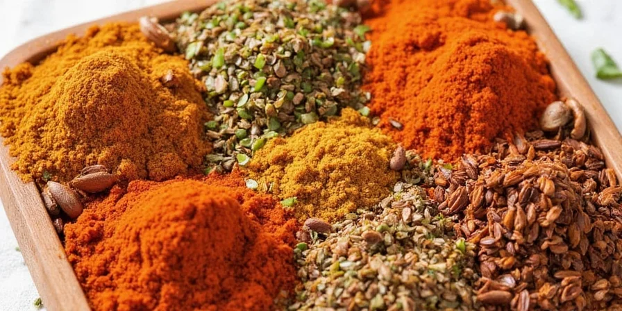 A vibrant Indian spice market filled with colorful spice sacks