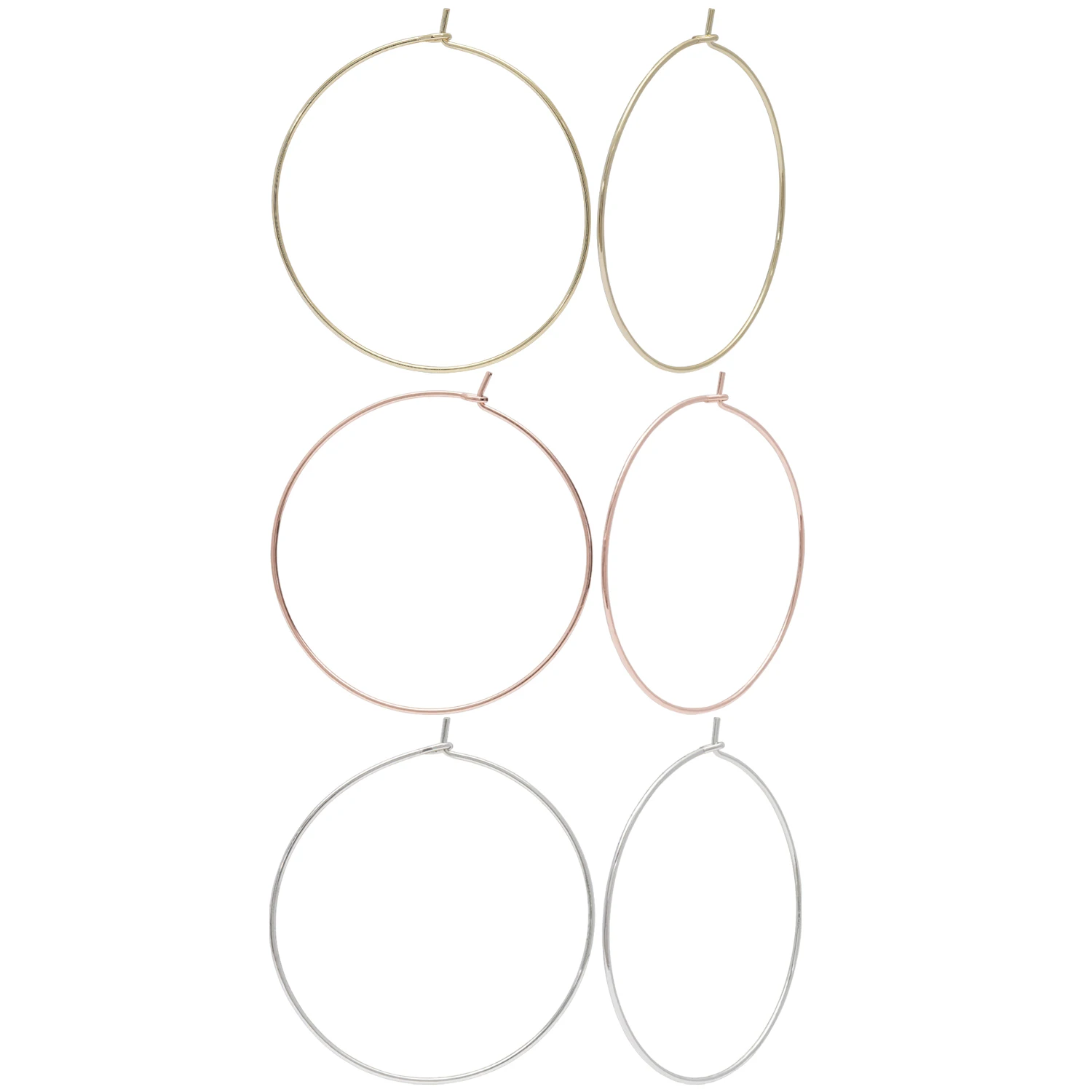 

40mm Simple Design Hoop Earrings Personality Round Large Earrings for Girls Women