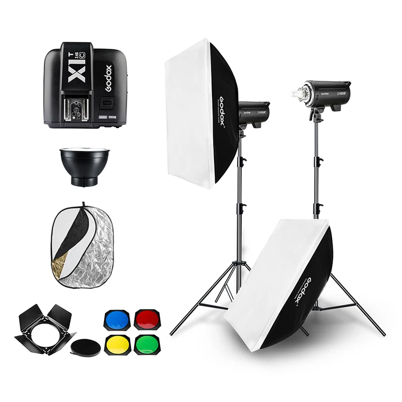 

inlighttech 1800W Godox DP400III 2x 400Ws Photo Studio Flash Lighting,Softbox, Studio Boom Arm Top Light Stand, Other