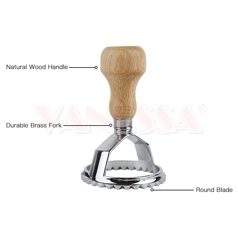 
Ravioli Stamp Set, Ravioli Maker Cutter Stamp Pasta Wheel with Wooden Handle 