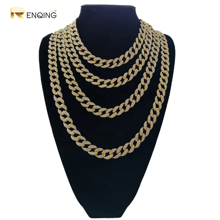 

Hip hop jewelry 15mm miami cuban link chains wholesale price mens hip hop chains