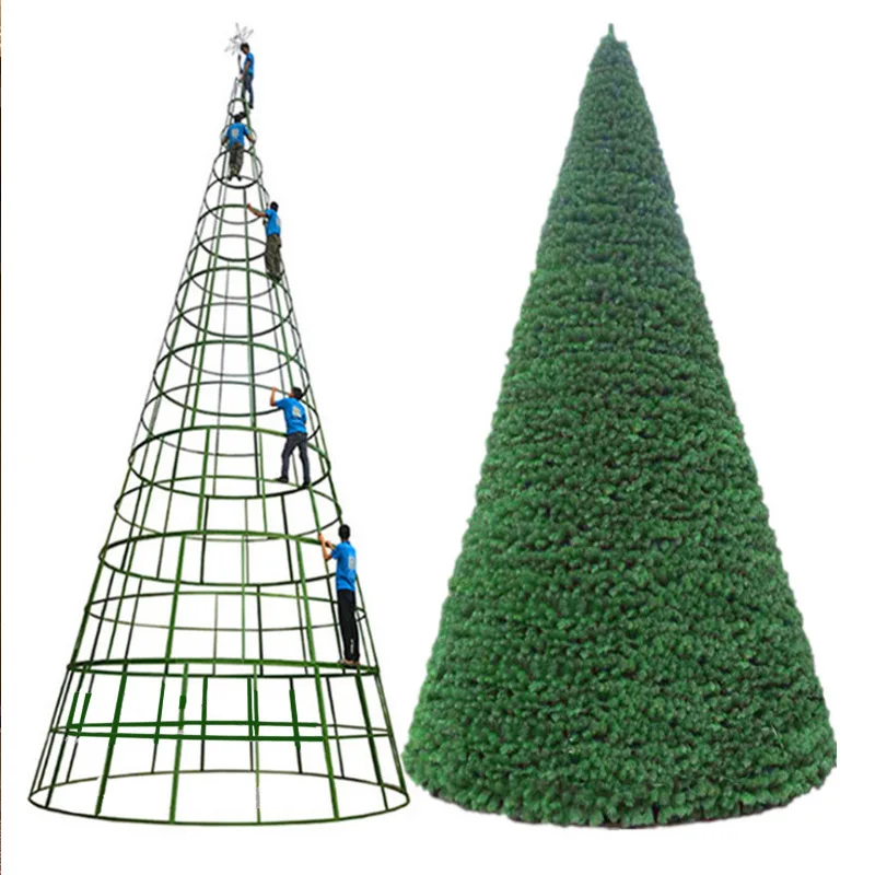 

Large Frame Christmas Tree 3-30 Outdoor Giant Tree Hotel Shopping Center Decoration Green Simulation Big Tree