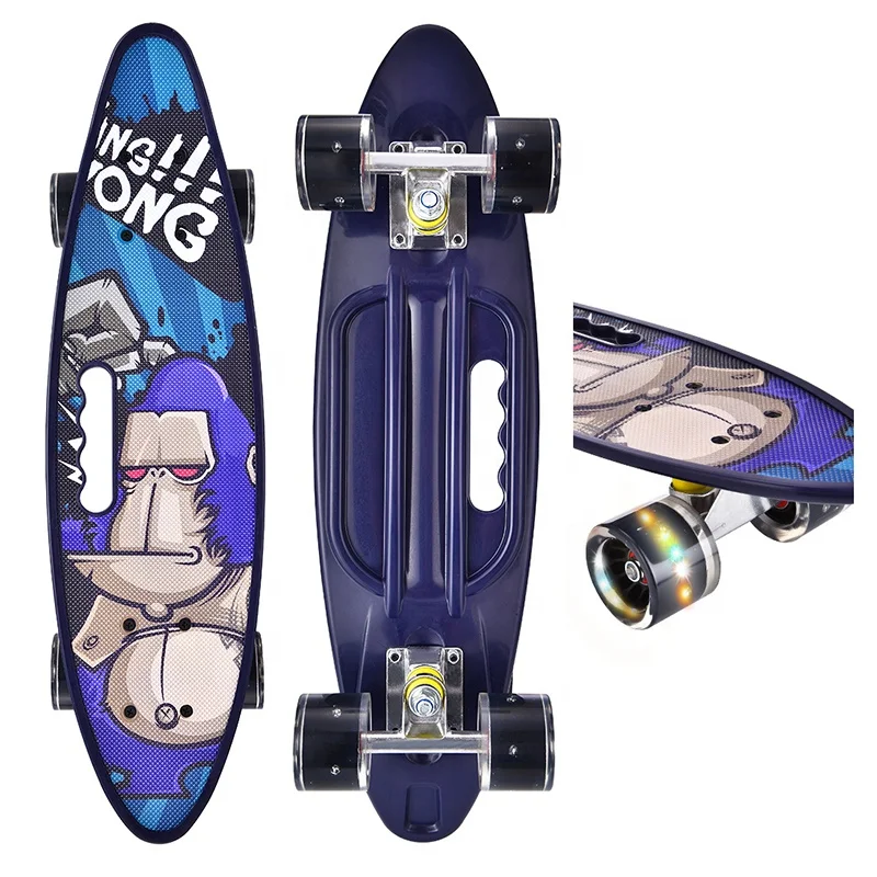 

Hot Selling 4 wheel plastic skateboard 23 inch penny board Fish Skateboard