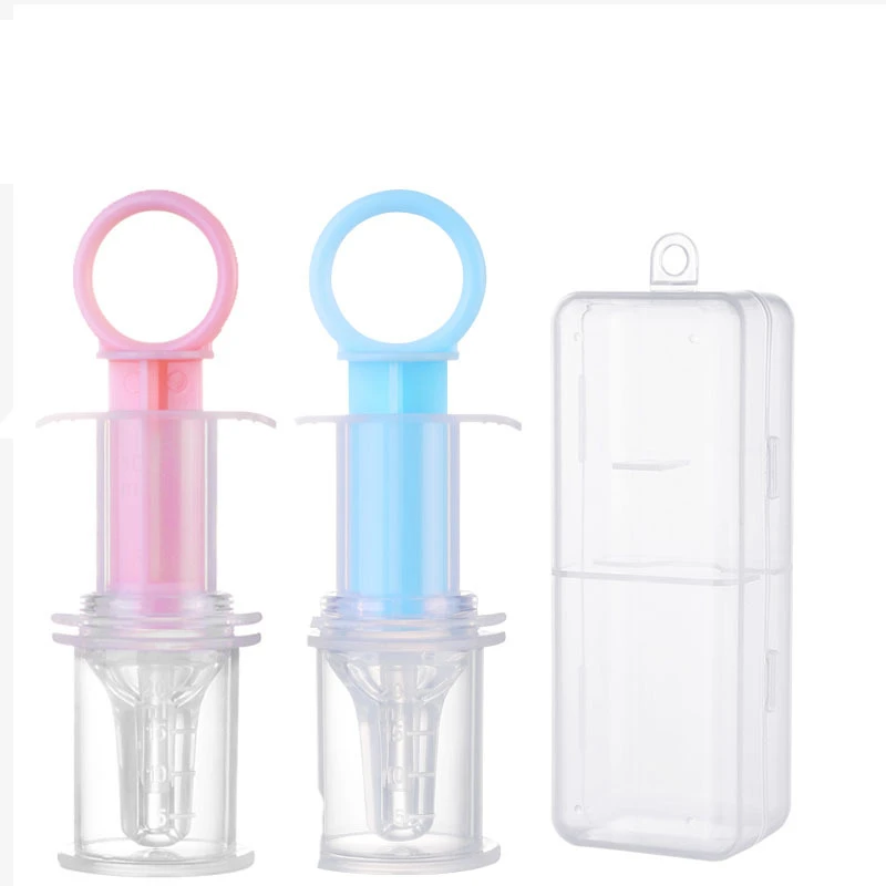 

Baby Medicine Feeder Oral Feeding Syringe BPA Free Infant Soft Silicone Pacifier Liquid Dispenser Feeding Medicine Dropper, White/pink/blue