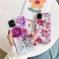 

For iPhone 11 Pro Max Rose Pink Flower Case Slim TPU Back Cover for Ladies Girls