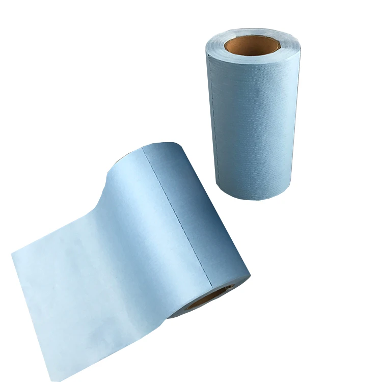 

25x37cm 500 Sheets Disposable Nonwoven Cleanroom Cleaning Wipe Blue Wiping Paper Jumbo Rolls For Printing Industry