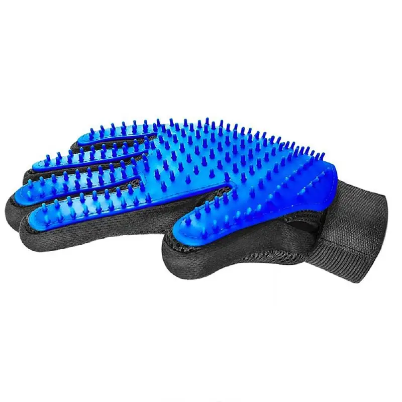 

Dual Sided Right And Left Hand Pet Hair Deshedding Brush, Five Fingers Handheld Cat Dog Bath Cleaning Massage Washing GloveNew D, Blue, purple, green, red