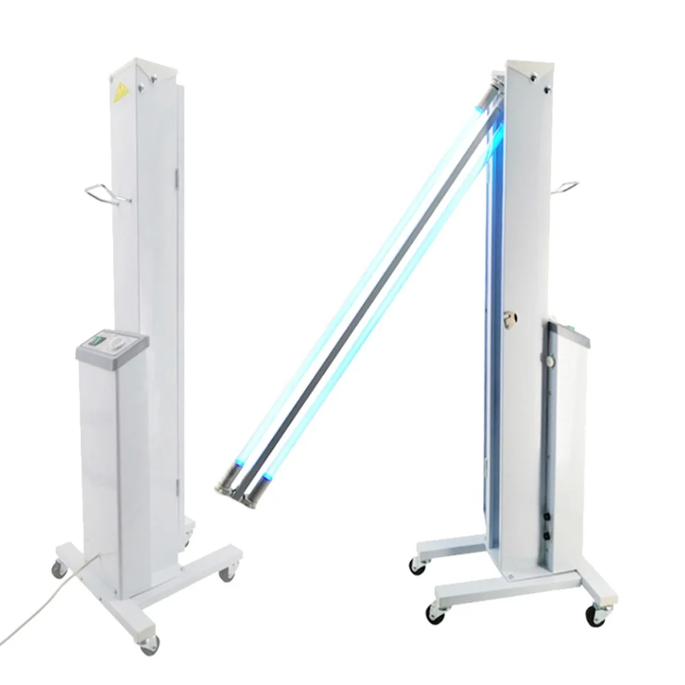 Double Arms 600W 200W Far Robot Disinfectantion Ultraviolet Light Uvc Sterilization Trolley With Led Tube