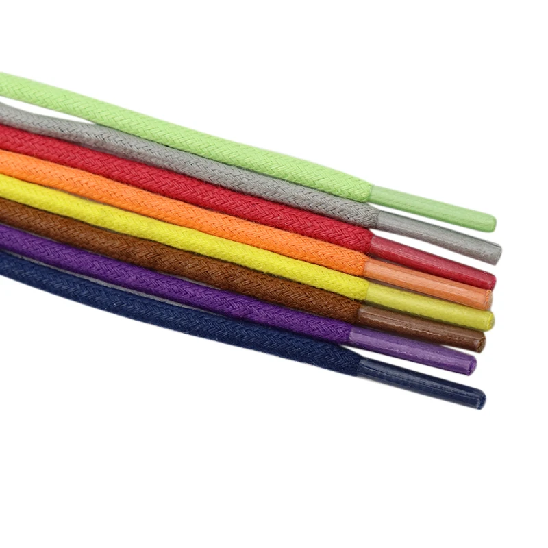 

Weiou Hot Sale Special Style Multi Colors Support Customization Length Round Wax Belt Shoelaces for Canvas shoes, Custom color